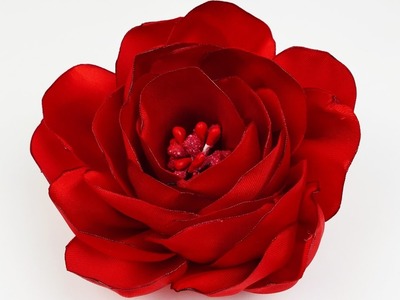 How to make ribbon rose I DIY ribbon flower I Flower Tutorial