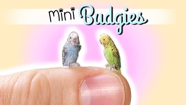 How To Miniature Budgie Tutorial. DIY Doll Pet Bird