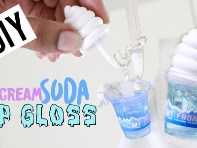 Ice Cream Soda Lip Gloss - EASY DIY Polymer Clay + UV Resin Tutorial