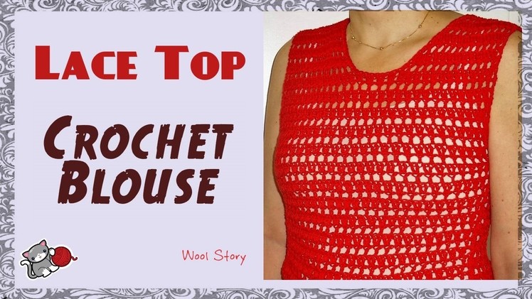 Lace Top - Crochet Red Blouse (Heklana bluza)