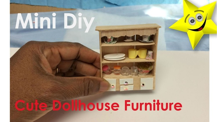 Mini DIY Cute DollHouse Furniture. Cabinet