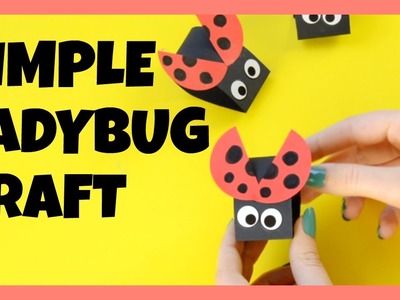 Paper Ladybug Craft - quick and simple paper craft idea