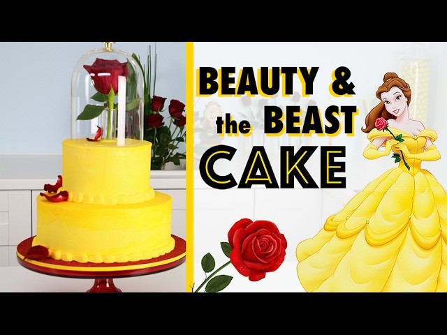 EASIEST Beauty & the Beast Cake ????How to make a Princess Wedding Cake! ♥️