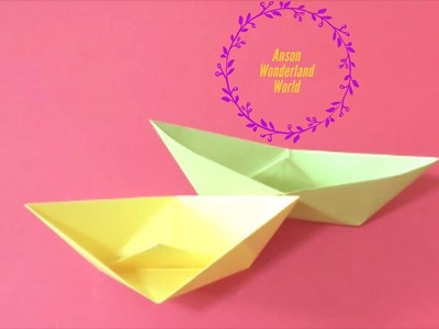 Easy Origami How to Make Boat 简单手工折纸 船 .簡単折り紙 船 です