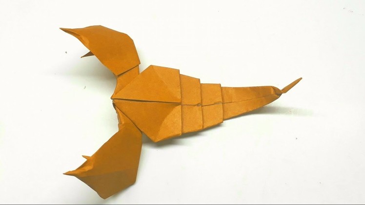 Easy Origami Tutorial - How to make an origami scorpion
