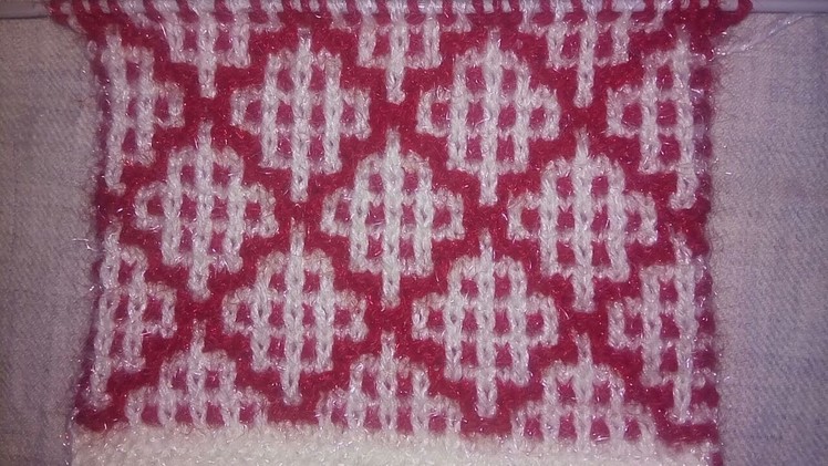 Easy Two Color Knitting Pattern No.30| Hindi
