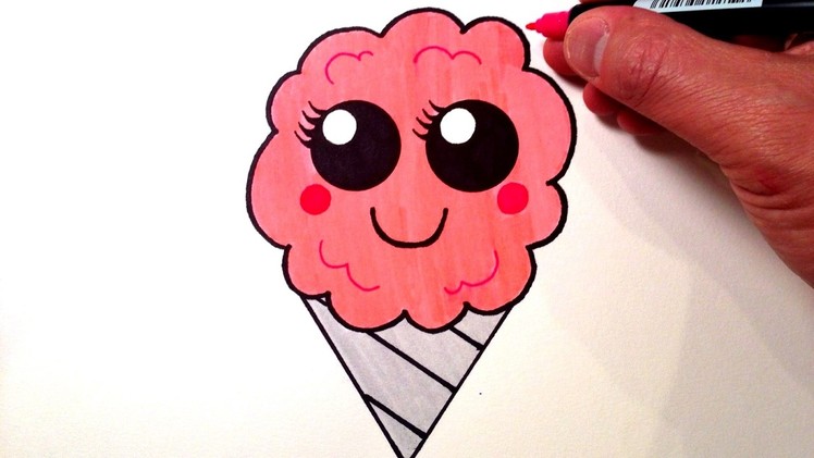 How to Draw a Cute Cotton Candy