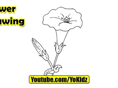 How to draw a flower for kids