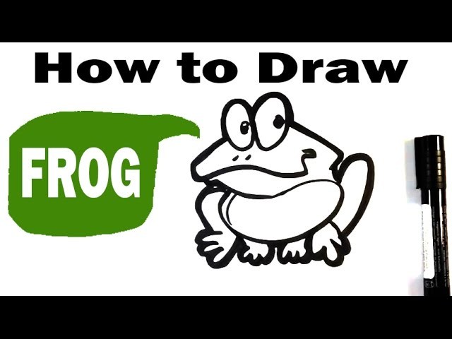 How to Draw a Frog - Cute Art - Easy Pictures to Draw