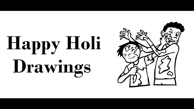 How to draw Happy holi cards| Drawing celebration ideas