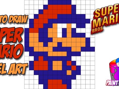How to Draw Super Mario from Super Mario Bros. 2 - Nintendo 8-Bit Pixel Art Drawings