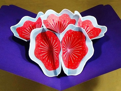 How to make a 3d Flower Pop UP Card | Very easy and simple steps |
