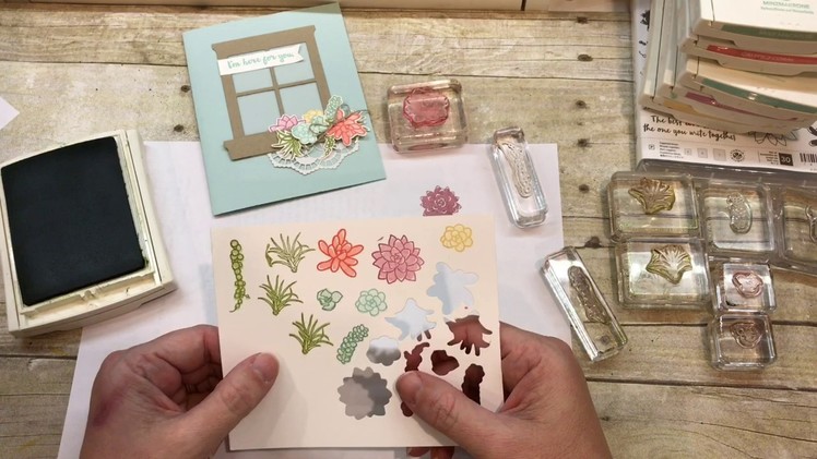 How to make a Beautiful Oh So Succulent Window Card