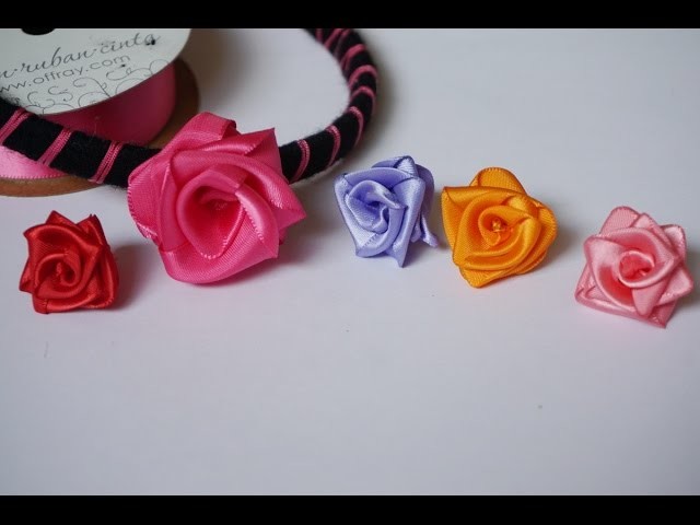 How to make a beautiful ribbon rose headband