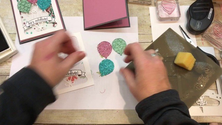 How to Make a Birthday Shaker Card with Stampin Up's Balloon Adventures