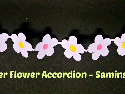 How to make a Flower Accordion | Paper Flower Garland | Saminspire