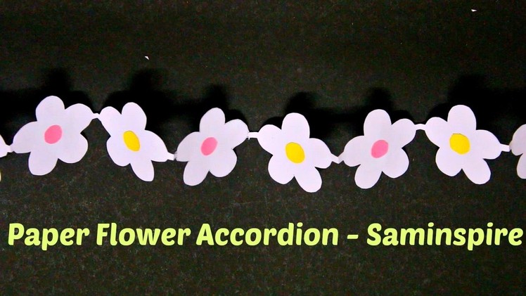 How to make a Flower Accordion | Paper Flower Garland | Saminspire