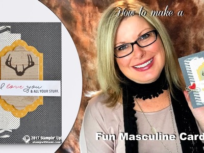 How to make a funny Masculine Card featuring the Stampin Up Bookcase Builder stamp set