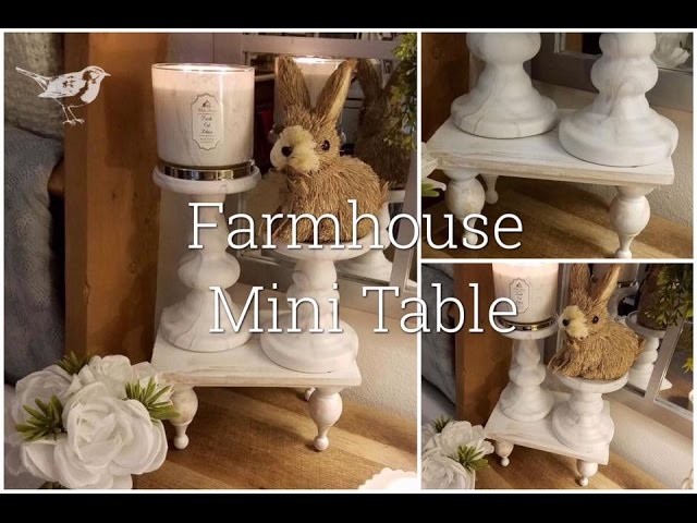 How To Make a Mini Farmhouse 7 " X 9" Table under $9.50