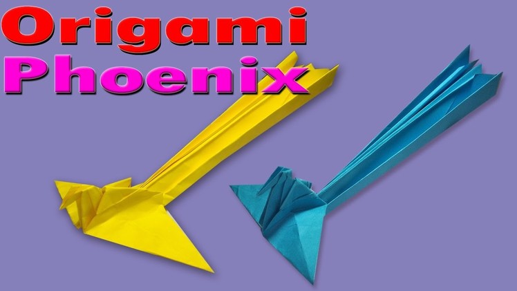 How to Make an Easy Origami Phoenix -Paper Phoenix Tutorials-Paper Folding Phoenix Instruction