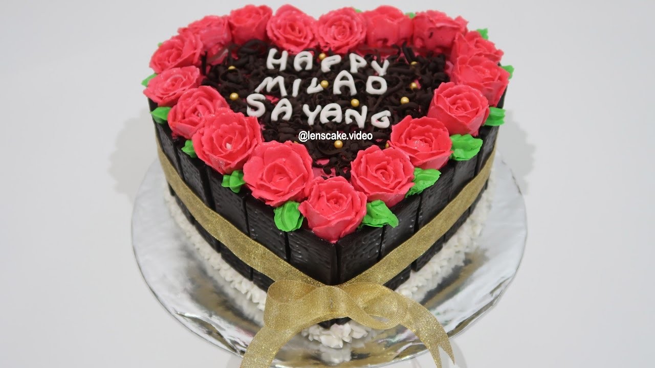 How to Make Birthday Cake Heart Love Easy Cara Membuat 