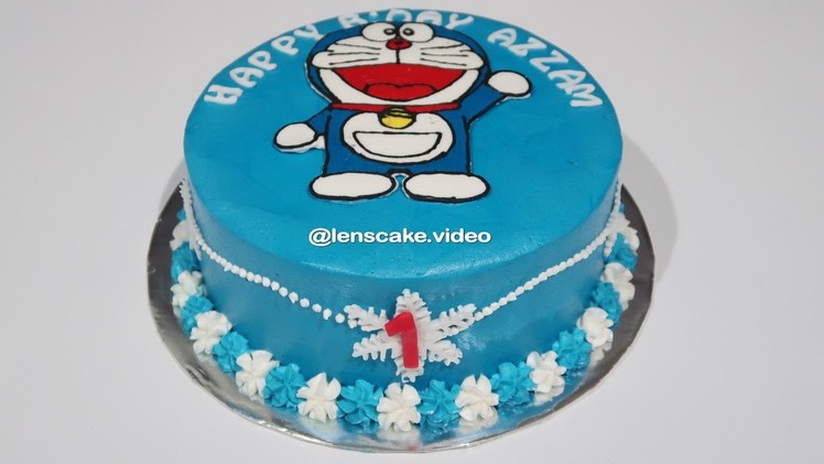 How to Make Birthday Cake Doraemon Easy - Cara Membuat Kue Ulang Tahun Doraemon Yang Mudah