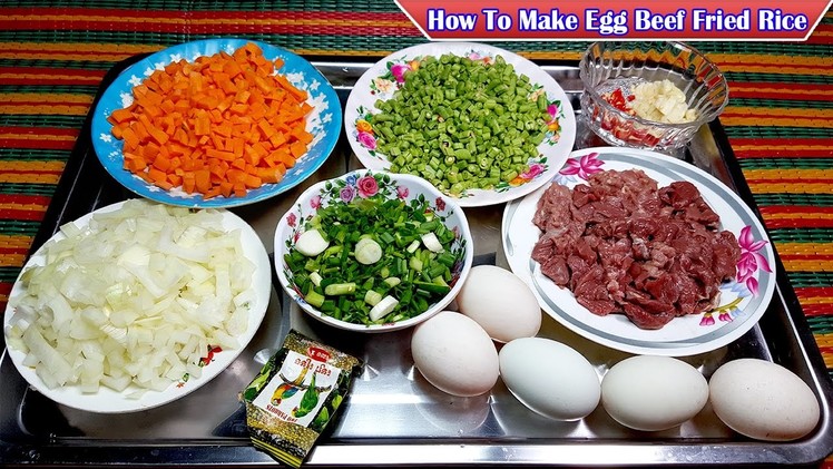 How To Make Egg Beef Fried Rice, How to cooking food by Yummy Yummy