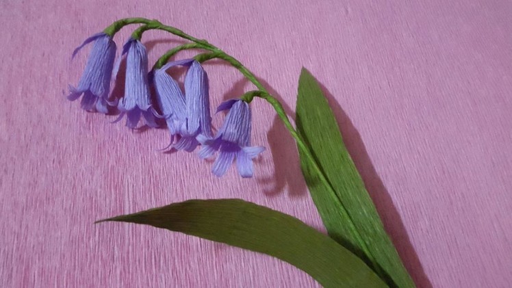 How to Make English Bluebell Paper flowers - Flower Making of Crepe Paper - Paper Flower Tutorial
