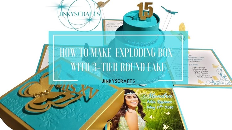 How To Make Exploding Box Invitation with 3-Tier Round Cake