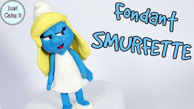 How to make fondant Smurfette cake topper tutorial
