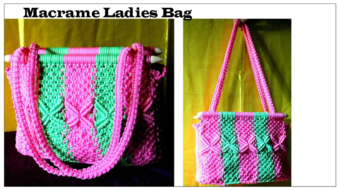 How to Make Handmade Macrame BagSimple & unique designUsing wooden stick