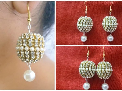 How to make latest designer bridal silk thread earrings at home I Creative Diaries