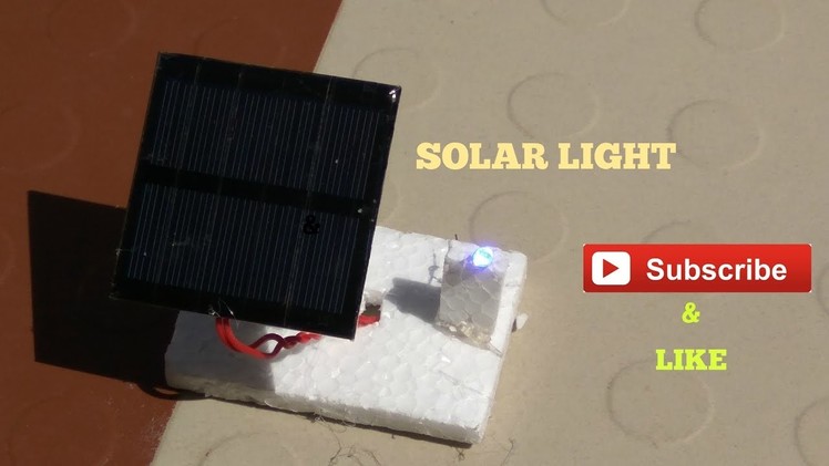 How to make mini Solar light source school science project
