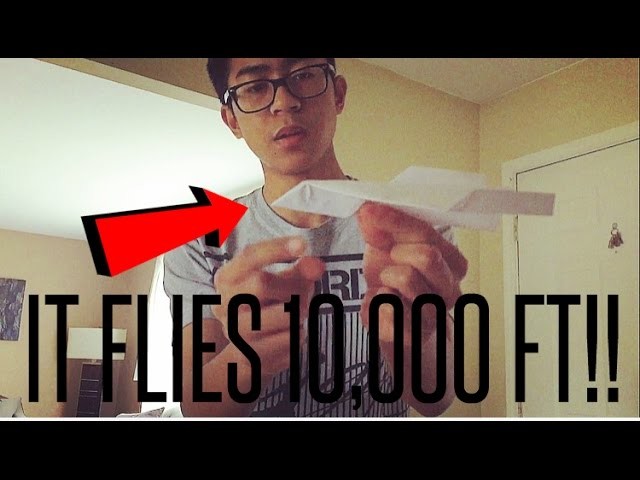 HOW TO MAKE PAPER AIRPLANE THAT FLIES 10,000 FEET! (GONE WRONG)