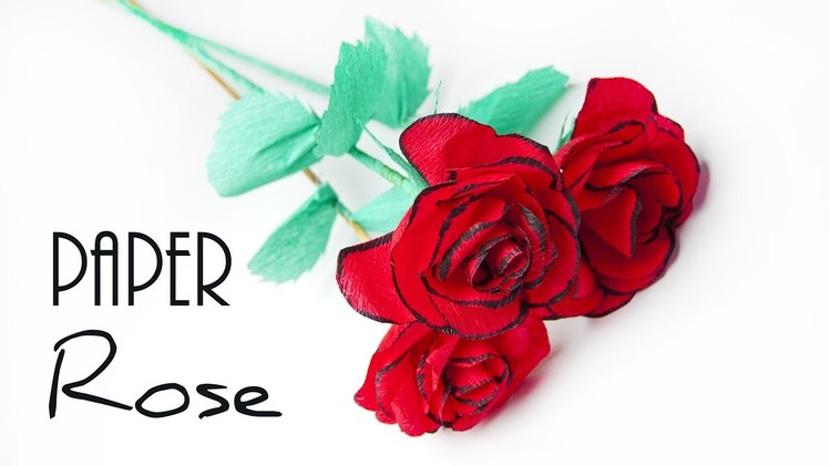 How to make Rose paper flower  ???? Crepe paper flowers