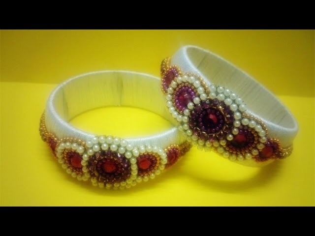How to make Silk Thread Bangles at Home | Tutorial