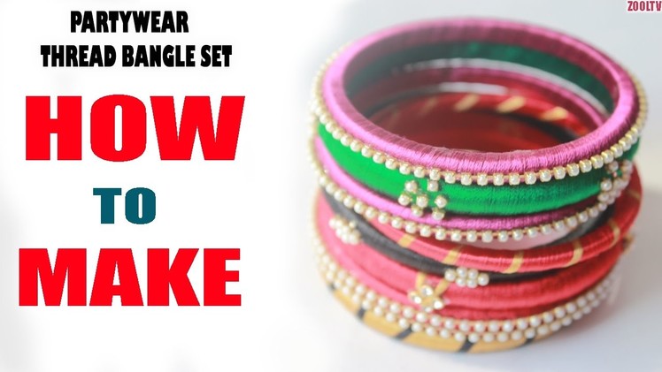 How to Make SilkThread Bangles Anchor Suma Wear Thread Model Party Wear Bangle DIY Step by Step Easy