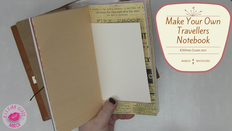 How to Make Your Own Travelers Notebook or A5 Journal from Recycled Materials | KISSing Class #07