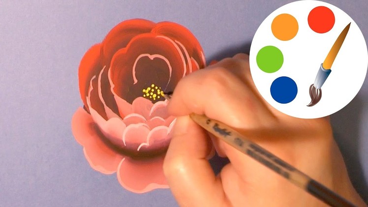 How to paint a Rose, paint a flower, irishkalia