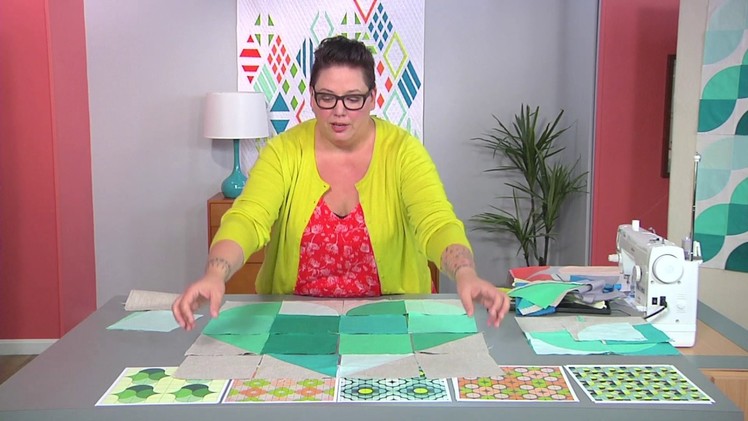 How to use templates to create contemporary curves on Fresh Quilting with Jen Carlton-Bailly (103-1)
