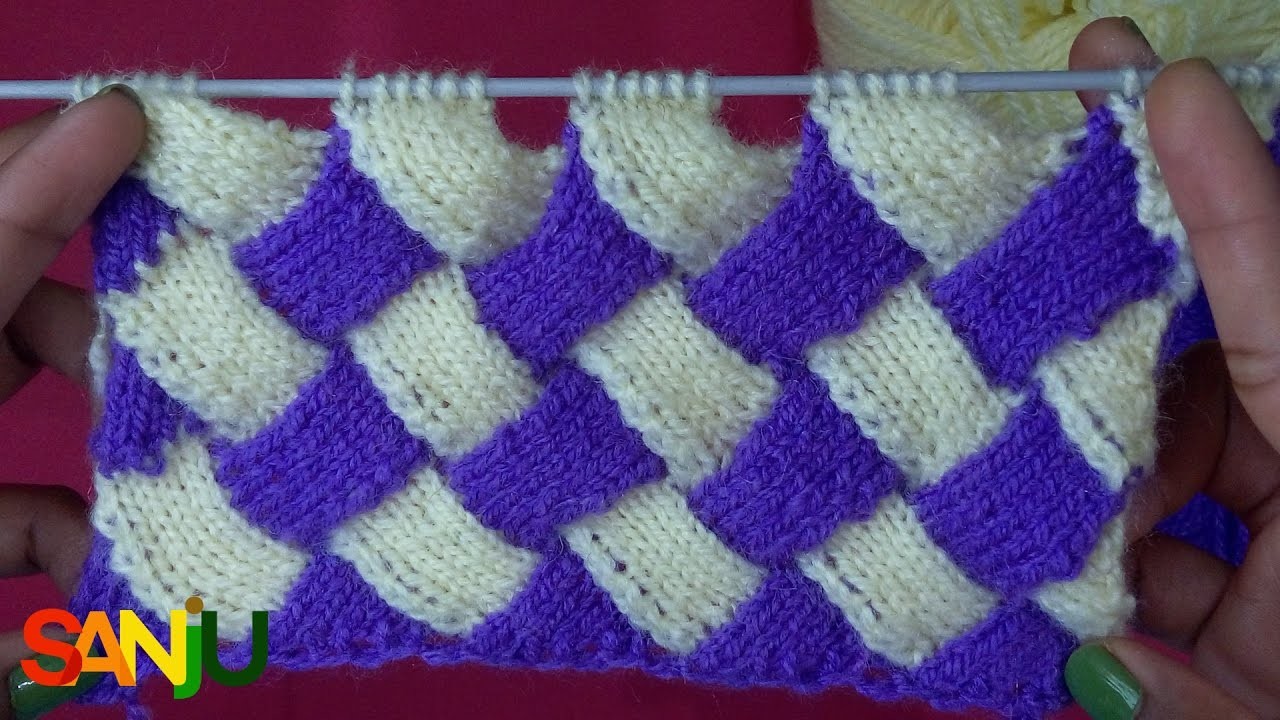 Interlock knitting pattern design