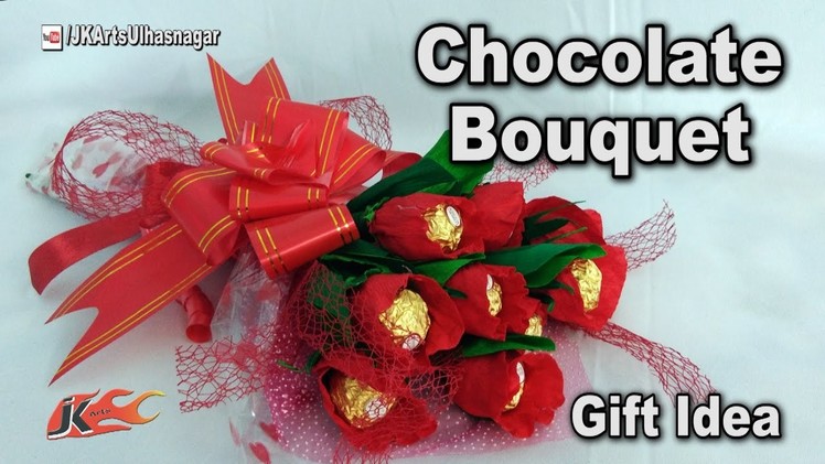 Mother's Day Gift Idea | DIY How to make Chocolate Bouquet |  Ferrero Rocher Bouquet | JK Arts 1188