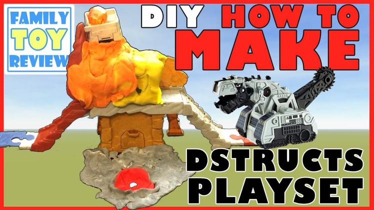 New Dinotrux Toys D-Structs Lair - HOW TO MAKE Dstructs Erupt & Destruct Cave Playset Volcano