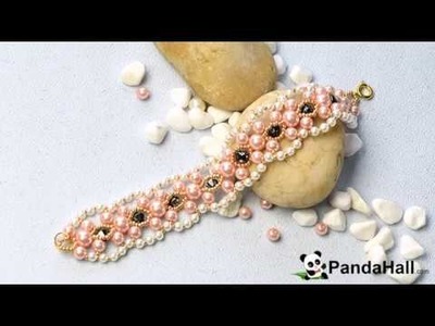 Pearl Bracelet Pattern   How to Make Wide Pink and White Pearl Bead Bracelets