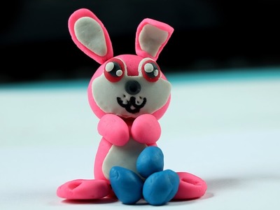 Play Doh: How to Make Cute Easter Bunny, Easy Clay Modelling