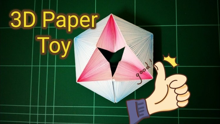3D Flexagon. Hexaflexagon. Paper toy
