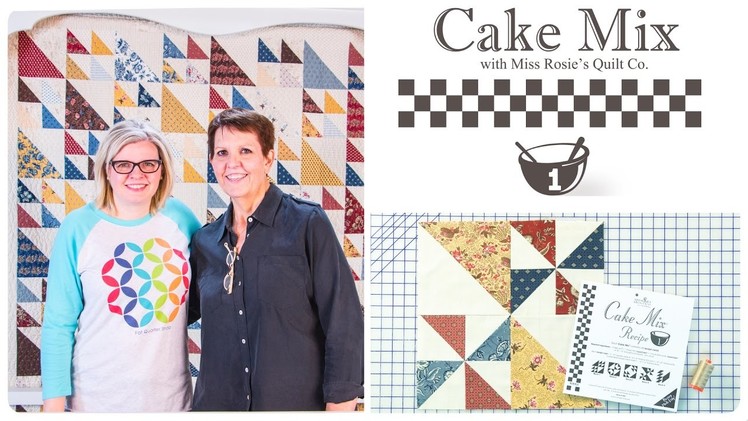 Cake Mix Recipe #1: Triangle Paper for Layer Cakes by Miss Rosie’s Quilt Co. of Moda Fabrics: