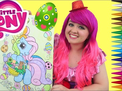 Coloring Rainbow Dash Easter Egg My Little Pony GIANT Coloring Book Page Crayons | KiMMi THE CLOWN
