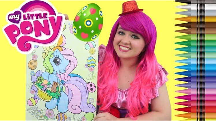 Coloring Rainbow Dash Easter Egg My Little Pony GIANT Coloring Book Page Crayons | KiMMi THE CLOWN