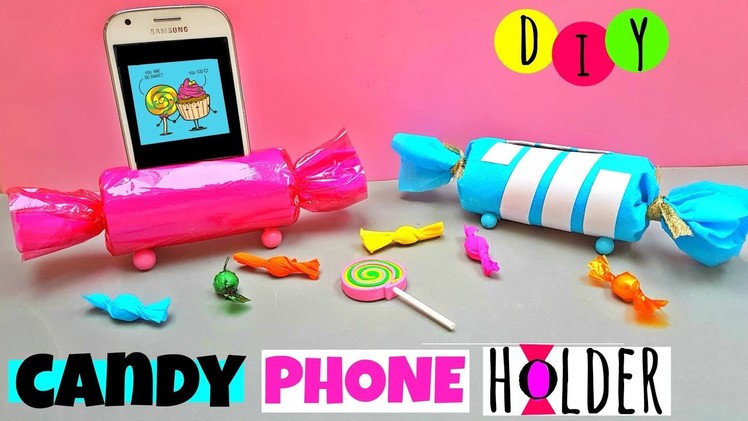 DIY Candy Phone Holder (from toilet paper rolls) - Easy & Cheap Ideas